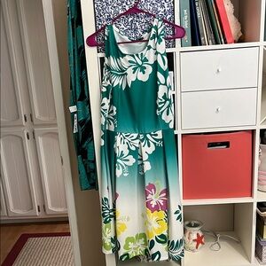 Hawaiian print dress